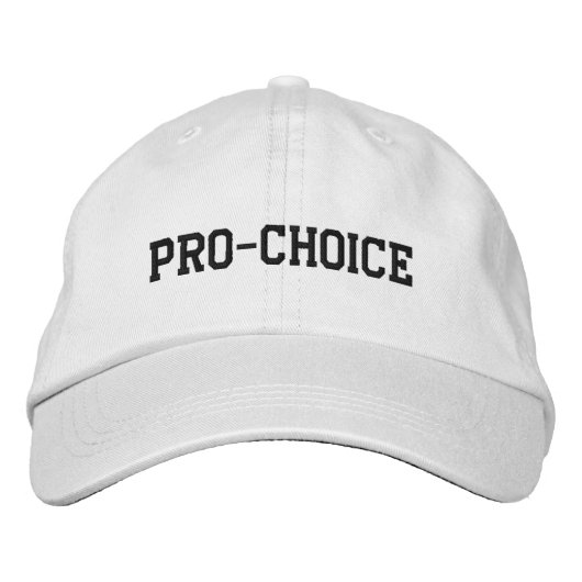 Pro Choice black & white pro abortus rechten Geborduurde Pet (Voorkant)