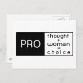 Pro Choice Briefkaart (Voorkant / Achterkant)