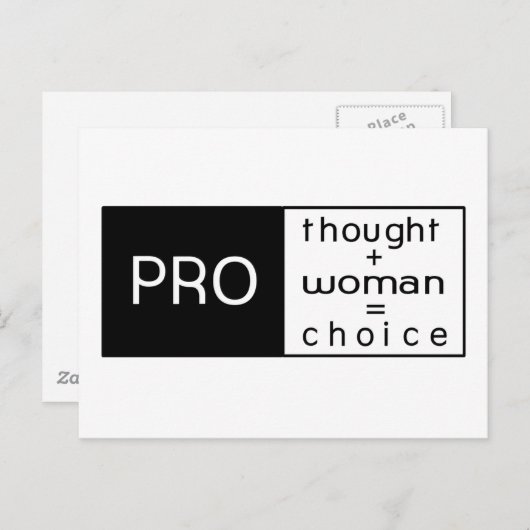 Pro Choice Briefkaart (Voorkant / Achterkant)