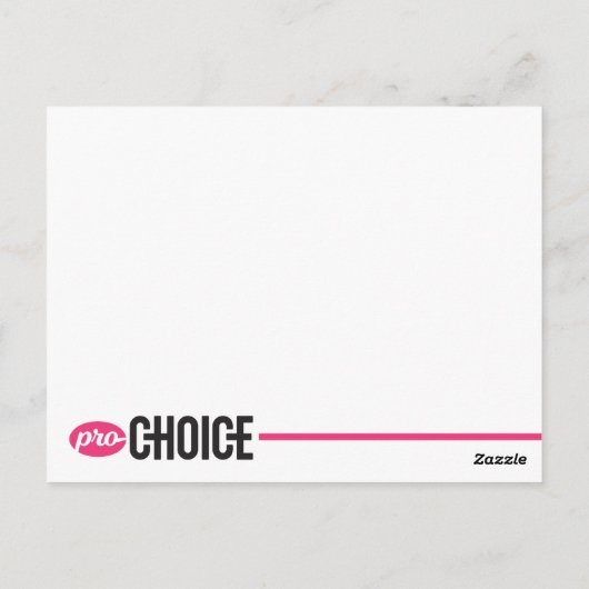Pro-Choice-Briefkaarten Briefkaart (Achterkant)