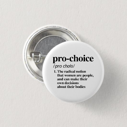 Pro-Choice-definitie Ronde Button 3,2 Cm (Voorkant /achterkant)