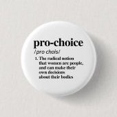 Pro-Choice-definitie Ronde Button 3,2 Cm (Voorkant)