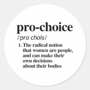 Pro-Choice-definitie Ronde Sticker