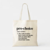 Pro-Choice-definitie Tote Bag (Achterkant)