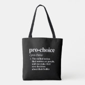 Pro-Choice-definitie Tote Bag (Achterkant)