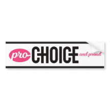 Pro-Choice en Proud Bumpersticker: Wit