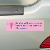 Pro choice fallopian 1973 He die geen baarmoeder h Bumpersticker (Op auto)