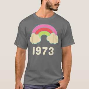 Pro Choice Feminism 1973 Regenboogretro Groovy Fem T-shirt