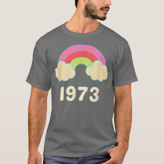 Pro Choice Feminism 1973 Regenboogretro Groovy Fem T-shirt