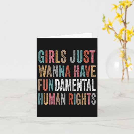 Pro Choice Feminist 2 Kaart (Gele Bloem)