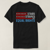 Pro Choice Feminist 4th of July  Stars Stripes Equ T-shirt (Design voorkant)