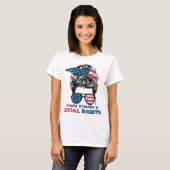 Pro Choice Feminist op 4 juli - Stars Stripes Eq T-shirt (Voorkant volledig)