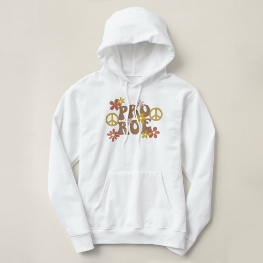 Pro Choice Feminist Peace Love & Reproductive Righ Hoodie (Design voorkant)