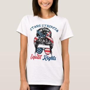 Pro Choice Feminist Stars Stripes Equal Rights Mes T-shirt