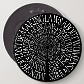 Pro Choice - feministische zwarte pin Ronde Button 6,0 Cm (Voorkant /achterkant)