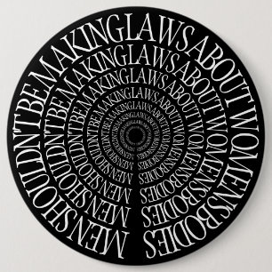 Pro Choice - feministische zwarte pin Ronde Button 6,0 Cm