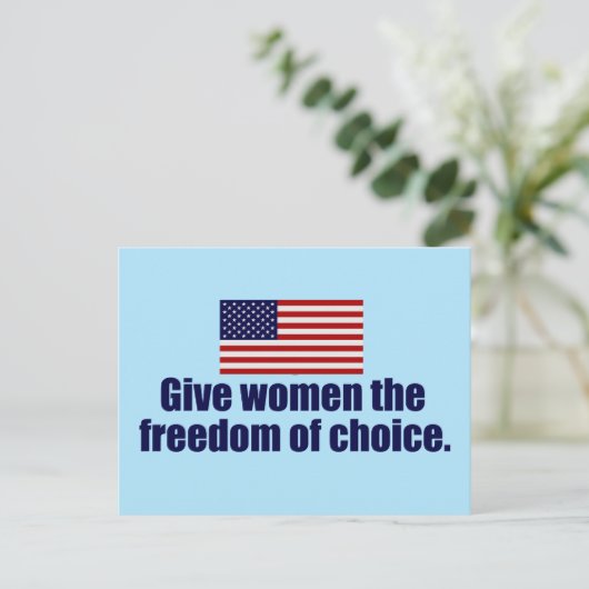 Pro Choice Freedom Briefkaart (Staand voorkant)