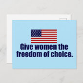 Pro Choice Freedom Briefkaart (Voorkant / Achterkant)