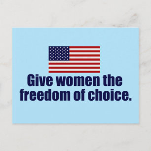 Pro Choice Freedom Briefkaart