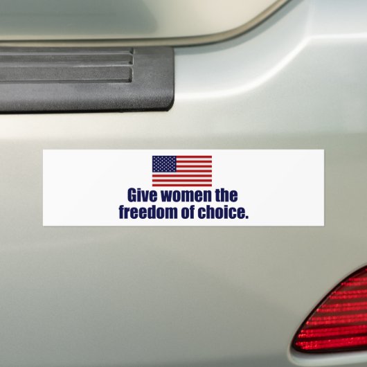 Pro Choice Freedom Bumpersticker (Op auto)