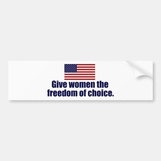 Pro Choice Freedom Bumpersticker (Voorkant)