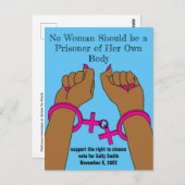 Pro Choice Haal uit de donkere huid van de stemaut Briefkaart (Voorkant / Achterkant)