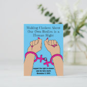 Pro Choice Haal uit de stemautonomie Middelgrote h Briefkaart (Staand voorkant)