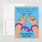 Pro Choice Haal uit de stemautonomie Middelgrote h Briefkaart (Voorkant / Achterkant)