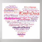Pro Choice Heart Poster (Voorkant)