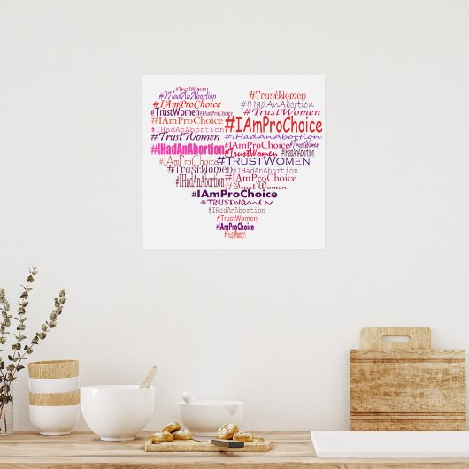Pro Choice Heart Poster (Keuken)