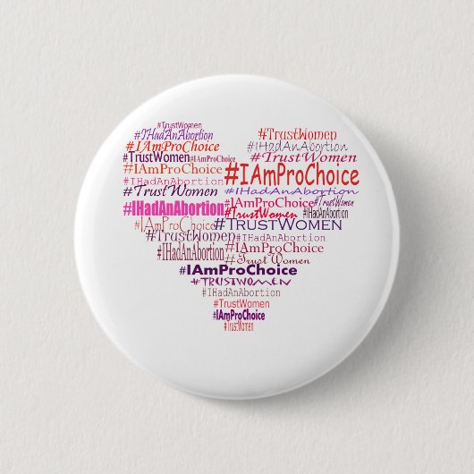 Pro Choice Heart Ronde Button 5,7 Cm (Voorkant)