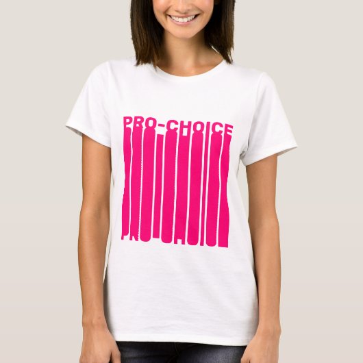Pro Choice hot-roze moderne typografie, cool T-shirt (Voorkant)