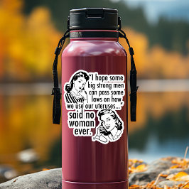 Pro Choice Humor Retro Politieke Cartoon Feminist Sticker