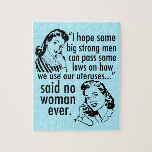 Pro Choice Humor Retro Politieke Cartoon Legpuzzel