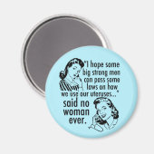 Pro Choice Humor Retro Politieke Cartoon Magneet (Voorkant / Achterkant)