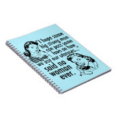 Pro Choice Humor Retro Politieke Cartoon Notitieboek (Rechterzijde)