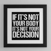 Pro Choice If It's Not Your Body Not Your Decision Poster