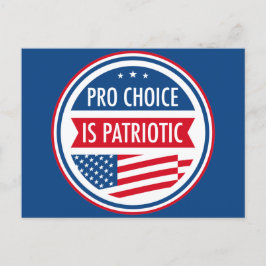 Pro Choice is Patriottische Amerikaanse Vrouwenvri Briefkaart