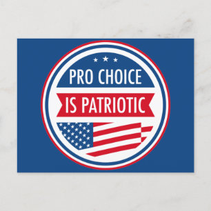 Pro Choice is Patriottische Amerikaanse Vrouwenvri Briefkaart