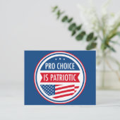 Pro Choice is Patriottische Amerikaanse Vrouwenvri Briefkaart
