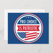 Pro Choice is Patriottische Amerikaanse Vrouwenvri Briefkaart