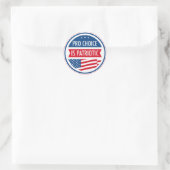 Pro Choice is Patriottische Amerikaanse Vrouwenvri Ronde Sticker (Tas)