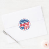Pro Choice is Patriottische Amerikaanse Vrouwenvri Ronde Sticker (Envelop)