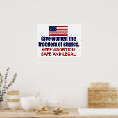 Pro Choice Keep Abortion Safe and Legal Political Poster (Keuken)
