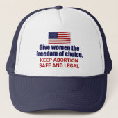 Pro Choice Keep Abortion Safe and Legal Political Trucker Pet (Voorkant)