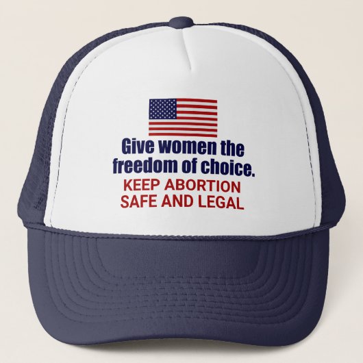 Pro Choice Keep Abortion Safe and Legal Political Trucker Pet (Voorkant)