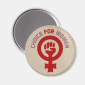 Pro Choice Magnet, "Keuze voor Vrouwen" Magneet (Voorkant / Achterkant)