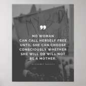 Pro Choice Margaret Sanger Quote Poster (Voorkant)