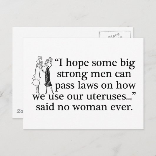 Pro Choice Meme Briefkaart (Voorkant / Achterkant)