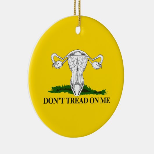 Pro-Choice Niet op mijn baarmoeder Vlag trappen Keramisch Ornament (Rechts)